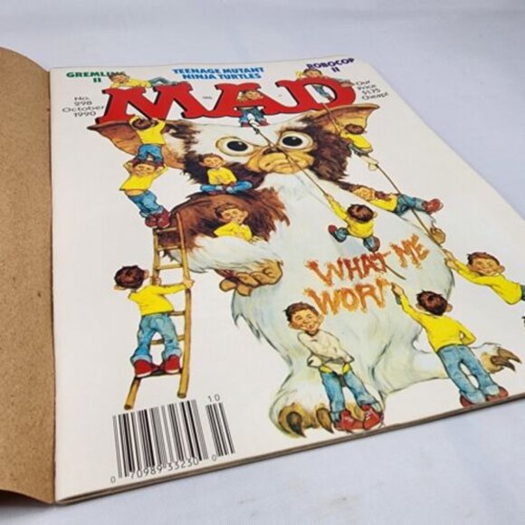 Mad Magazine # 298 October 1990 Gremlins 2 Robocop 2 TNMT Rare FN+ Collector OG - Picture 2 of 5